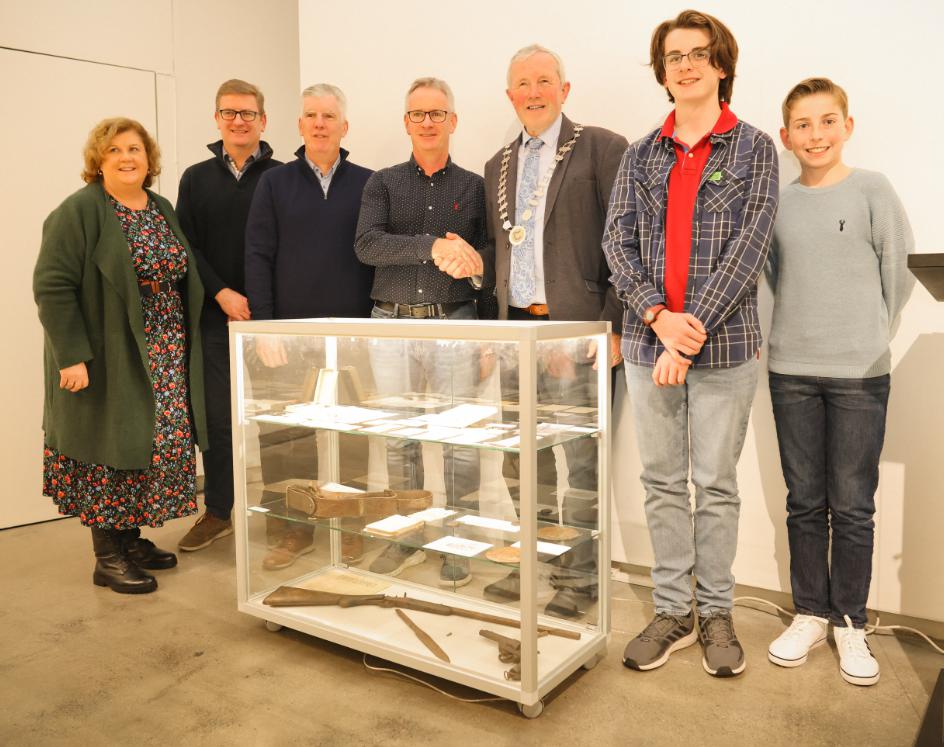 Left: Ann Marie Norton, Alan Norton, Edward Norton, Justin Norton, Councillor Roger Kennedy, Cathaoirleach Tipperary County Council, Alex Norton, Marcus Norton pictured at The Source, Thurles at the h