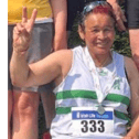 Hazel Galloway won gold in the 100 and 200 metres races