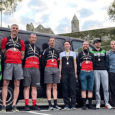 Jane Cullen (Panduit ), Derek Cullen, Richie Burke and Daniel Bresnan (Greenmount ), Niamh O'Dwyer (Black House Racing), Simon Ryan (Greenmount ), and Dermot Radford (Chairperson, Black House Racing)