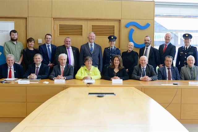 The Ambassador was presented with a scroll, Tipperary mementos and flowers and reciprocated by presenting a number of different mementos to the Cathaoirleach.