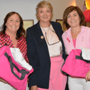 At the Play in Pink Day at Dundrum for Breast Cancer Research: left to right, Collette O’Dwyer, Lady Captain Niamh Chadwick and Michele Crowe. Collette and Michele were second in the open competition.
