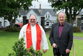 Very Revd James Mulhall, Dean of Cashel, at planting of yew tree dedicated to Revd Arthur Carter last Sunday