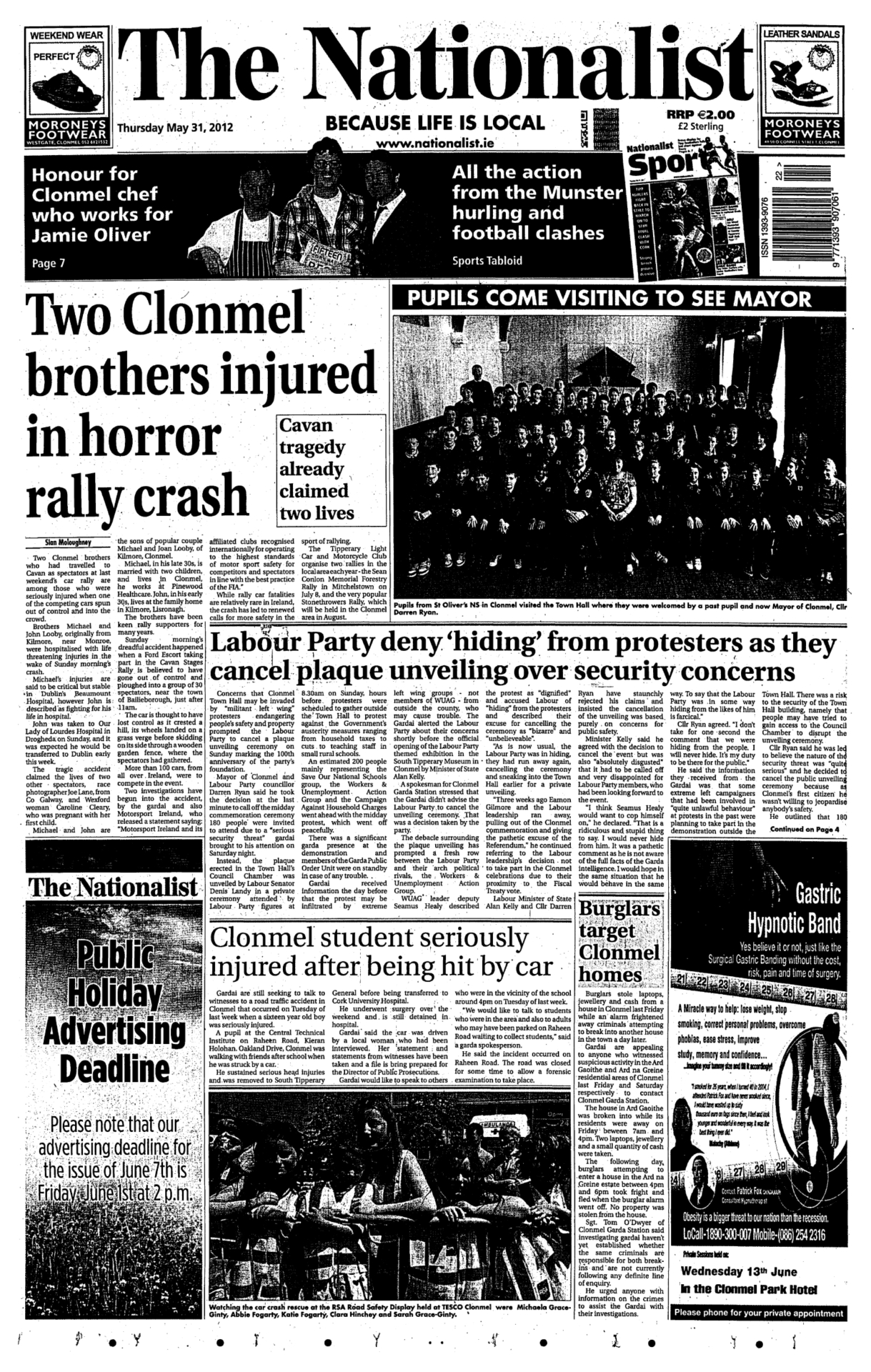 This week's Yesteryears in The Nationalist