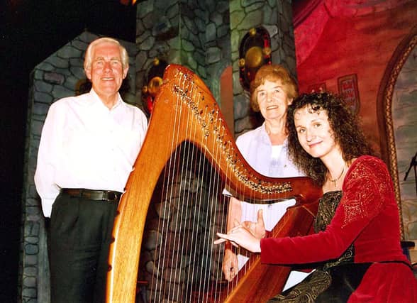 Pictured right: Director General of Comhaltas Ceoltoiri Eireann, Dr Labhras O Murchu pictured with his wife, Una, and Mary Kelly, former Co. Kilkenny Fleadh Cheoil Queen in Johnstown. Labhras will lau