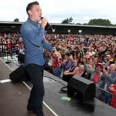 Nathan Carter is pictured entertaining the crowd at Cut Loose in Holycross recently