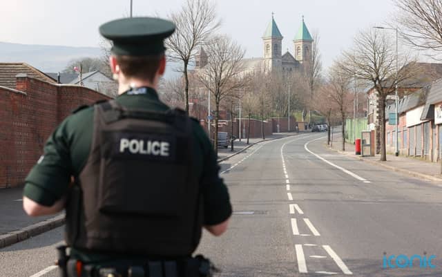 Police say a van driver was forced to drive a device he believed to be a bomb to Holy Cross chapel while the event was ongoing