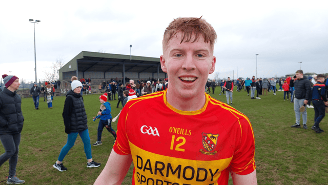 Moycarkey/Borris's Kyle Shelly whose six points helped his side capture the Jimmy Doyle Cup as Tipperary Under 21 A hurling champions for the first time ever at Golden this afternoon (Saturday).
