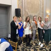 L/R: Anne Bradshaw HSE, TY students Caitlin Wills Duddy and Miah Kelly, boxer gold medallist Kellie Harrington, Tipperary TY student Ellie Crowe, and Governor of Midlands Prison Theresa Beirne