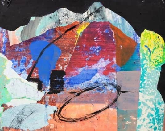Image Eamon Colman 'Walking at Night' (detail) milk paint/mixed media on paper 72cm x 60cm 2021
