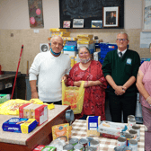 Busy at work on a Friday morning at Clonmel Soup Kitchen were volunteers: Johnny O'Callaghan, Anne Kerton, Seamie Cagney, Ina Doyle and Edwina McGrath .