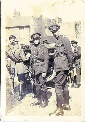 Irish Free State soldiers, picture taken in the Castle Yard in 1922. Courtesy of Joe Coughlan