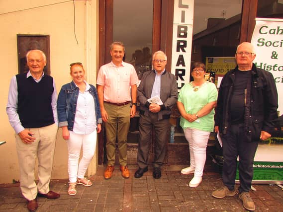 Liam Roche, Michelle Crimmins, PJ O’Meara, Author Des Marnane, Cllr Marie Murphy, Cathaoirleach of Tipperary County Council and David Slattery