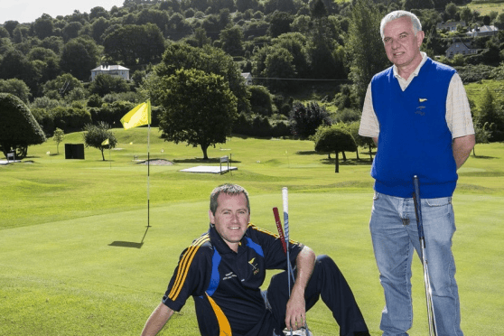 James Cleary and Noel Joyce relax at the pictureque Hillview Pitch and Putt Club, Clonmel