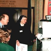 The late Sr Xavier pictured with former Government Minister Michael Noonan - just one the many pictures in the magnificent archive