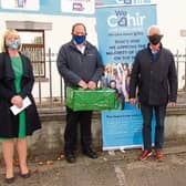 Manager of Cahir Credit Union Catherine McMinn, Cllr Andy Moloney (Peace Commissioner) Chairperson of the Board of Directors Pat O’Malley and Claire Whelan CEO Cahir CU at  Bursary Award Draw.