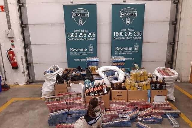 The smuggled cigarettes, branded ‘Marlboro’, ‘Rothmans’, ‘King’, ‘Sobraine’, and ‘Dunhill’ and tobacco branded ‘Old Holborn’, ‘Golden Virginia’ and ‘George Karelias &amp; Sons’ have a combined estimated value of almost €23,000, representing a loss to the Exchequer of €19,630.