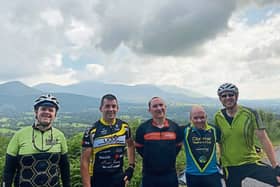 Photo taken in early February at the view point of Christ the King in the Glen of Aherlow L to R Mick Hayden, Conor Ryan, Michael Hassett, John Fitzpatrick, and Noel Buckley
