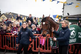 A saddle cloth used by Tiger Roll in the Grand National was one of the items auctioned