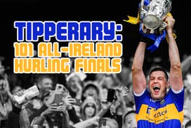 Séamus Callanan pictured holding the Liam MacCarthy Cup aloft in 2019.