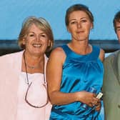 Michelle Nevin,  some years ago, with her parents at Baltimore, Maryland, USA. From left: Chris Nevin, Michelle Nevin and Michael Nevin.