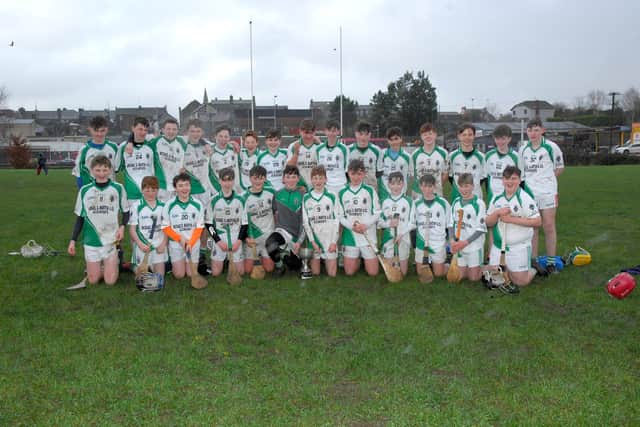 Having won the toss, the High School decided to play against the elements in the first half. The first quarter of the game was played with real intensity with the Abbey taking some nice points; two from Conor Martin and one from Stephen Carey with the High School replying each time. The second quarter produced a real ding-dong affair. The Abbey midfielder Conor Martin got on a ball in the middle of the field and took off on a run leaving players in his wake as he ghosted past defenders and placed an unstoppable shot into the bottom corner of the net. The final 10 minutes of the first half belonged to the High School with the full forward line showing great quality, scoring 2-1 with the Abbey replying with two pointed frees from Conor Martin. The highlight of the first half was probably the fantastic efforts from both goalkeepers producing two fantastic saves each keeping their team in the game. 