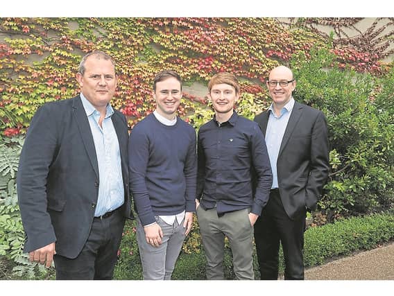 Deloitte FAE Exam Success: Mike Hartwell, Head of Audit & Assurance, Deloitte; Luke Bailey; Conor Burke; and Pieter Burger, Tax Partner, Deloitte