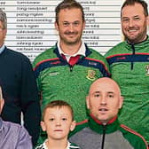 At the launch of the South Tipperary Senior Hurling Final at the GAA Centre in Clonmel were: Back Sean O'Meara and Paul Kelly. Front Eoin Kelly (captain) with young Conal Kelly and Jack O'Meara.