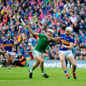 Brendan Maher pictured in action against Limerick's Aaron Gillane on Sunday. Picture: Eamonn McGee