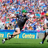 Noel McGrath pictured takes on Laois' Mark Kavanagh at Croke Park. Picture: Eamonn McGee