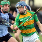 Prolific Burgess man Stephen Murray pictured in action against Nenagh Éire Óg's Paddy Murphy during their Hibernian Inn North Tipperary Senior Hurling Championship clash. Picture: Bridget Delaney