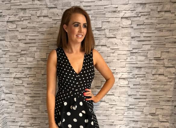 I love this midi length polka dot dress from BORN Fashions