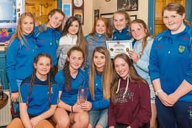 Fethard Ladies U-15 Rugby team, winners of the April award – they won the Munster League, Munster Cup and Ladies Rugby 7s Tournament