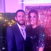 Richard and Aoife Leahy who were crowned Mr & Mrs 2018 with MC for the night Brendan Cummins