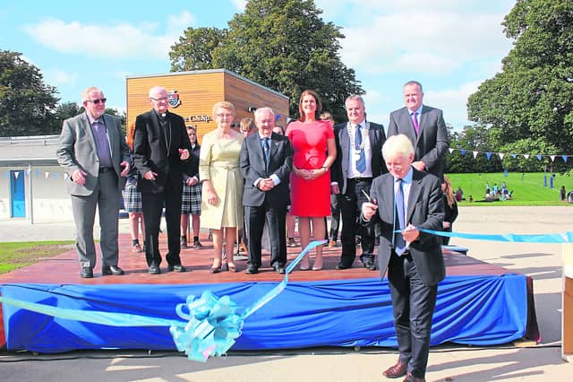 Fr. Martin Kelly CSSp, Fr Noel Redmond CSSp, Sr. Ena Quinlan, Mr. Gay Mangan, Ms. Audrey O’Byrne, Mr Sean Tobin, & Mr John Stokes. Front: Mr. Paul McNaughton at the opening