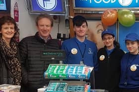Staff at Bergins Food Fair in Clonmel, Co. Tipperary celebrate selling a winning EuroMillions Plus top prize winning ticket worth €500,000.