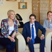 Health Minister Simon Harris with  Jennifer Jones Hickey(founder) and service users Carolyn Fanning and Kathleen Mitchell