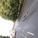 Part of the road surface in Holycross village which is to be tended to next week.