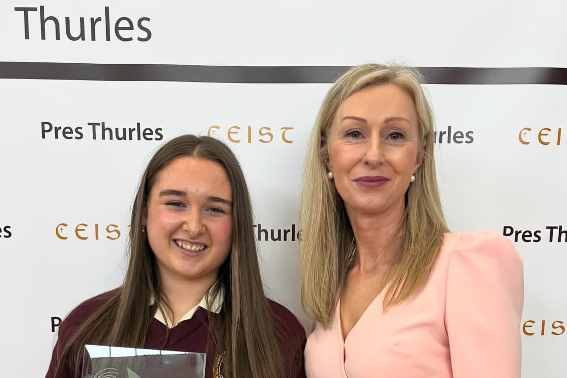 Ceist Project Tipperary student receives CEIST award at end of year student awards
