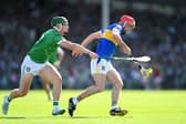 Tipperary's Stefan Tobin in action against Sean Finn of Limerick during Sunday's match in Limerick