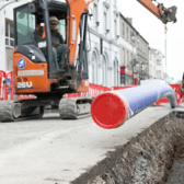 Mains rehabilitation projects taking place in Cahir. Photo: Eamon Ward.
