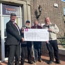 Kevin Whelan, Head of Foundation at Vision
Ireland, accepting the 2025 Trip to Tipp cheque for €31,591.35 alongside fundraisers
Billy Shanahan, Jim Sweeney and Brendan Shields