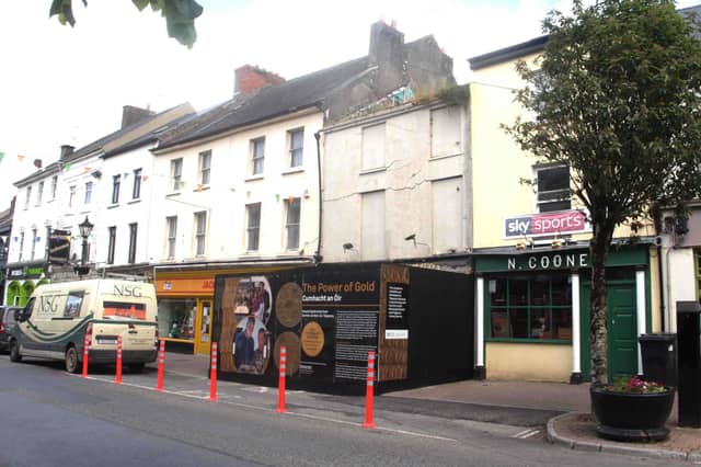 The facade of the former Tír na nÓg pub at Main Street, Carrick-on-Suir