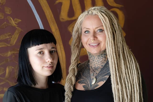 Inksmith Studio manager Alex Sulfur and Inksmith Studio owner and tattoo artist Black Samsara, who are organising the HIVE tattoo convention