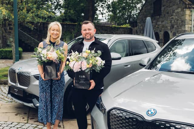 Winners Nicola Lyons of Bánór with Niall Harty of All Real Nutrition