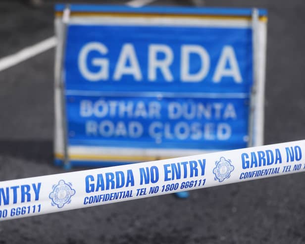 Garda no entry tape sign