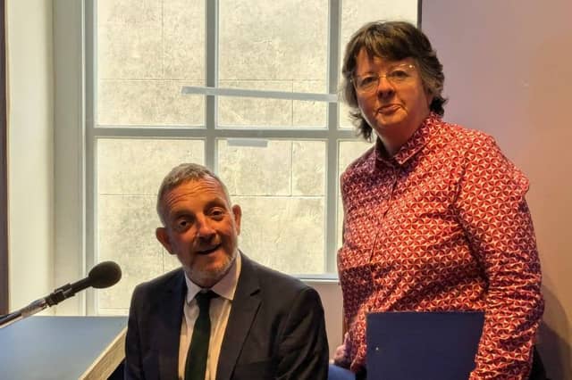 Minister Jerry Buttimer with Catherine Fogarty, Presenter with Tipp Mid West Radio