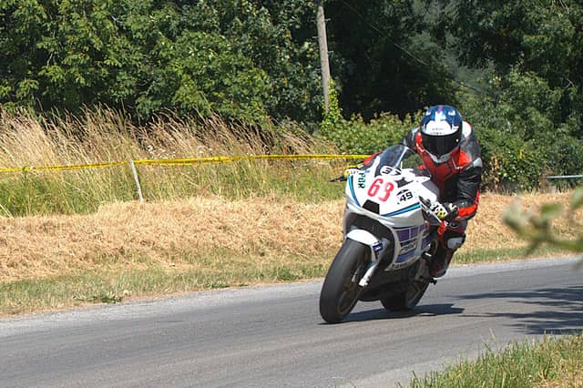 Faugheen 50 RR Club member Ian Prendergast competing in the Faugheen 50 sprint competition on his Yamaha R6
