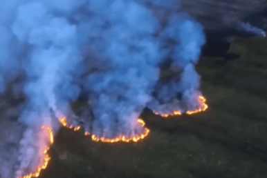 Footage of Slievenamon wildfire  