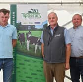   Jack Spillane, farm manager Ballyvadin Farm; John Martin, centenary agri manager; amd Martin Bourke, FRS Cahir.  