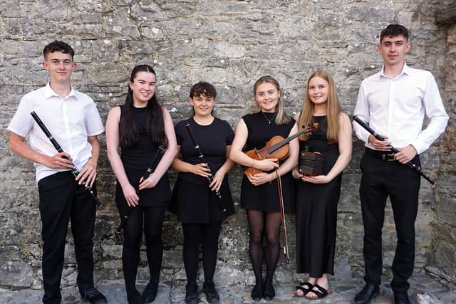Cahir Comhaltas musicians Aaron, Kate, Rebecca, Megan, Jessie & Eoin